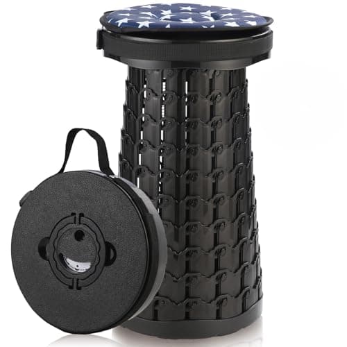 特許取得 折りたたみ椅子 伸縮式 アウトドアチェア 高さ調整可能 耐荷重400kg 強化構造 1秒開閉 超軽量 コンパクト収納 クッション付き